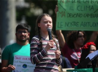 Adesivi shock ritraggono Greta Thunberg